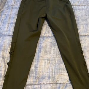 Black Full Length PopFit leggings with mesh panel